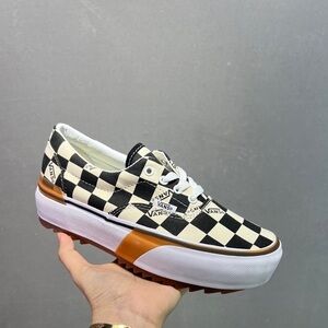 VANS Era Stacked Checkerboard Slip On Canvas Shoes